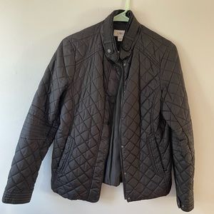 Cato black fitted puff coat